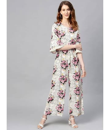 Juniper Off White Rayon Jumpsuit - Single