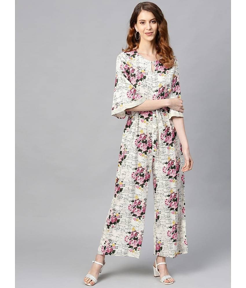 Juniper Off White Rayon Jumpsuit - Single