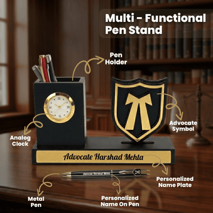 Premium Advocate Office Accessories Set with Name Tumbler & Pen