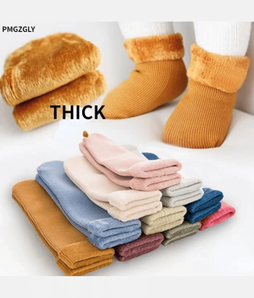 Infispace Pack of 1 Woollen Men's Solid Mid Length Socks ( Multicolor )