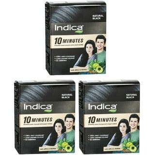 Indica Natural Black Powder Hair Colour - 40g (Pack Of 3) Indica Natural Black Powder Hair Colour - 40g (Pack Of 3)