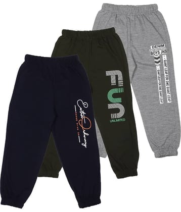 Cremlin Clothing Pack of 3 Boys Cotton Blend Trackpant ( Multi )