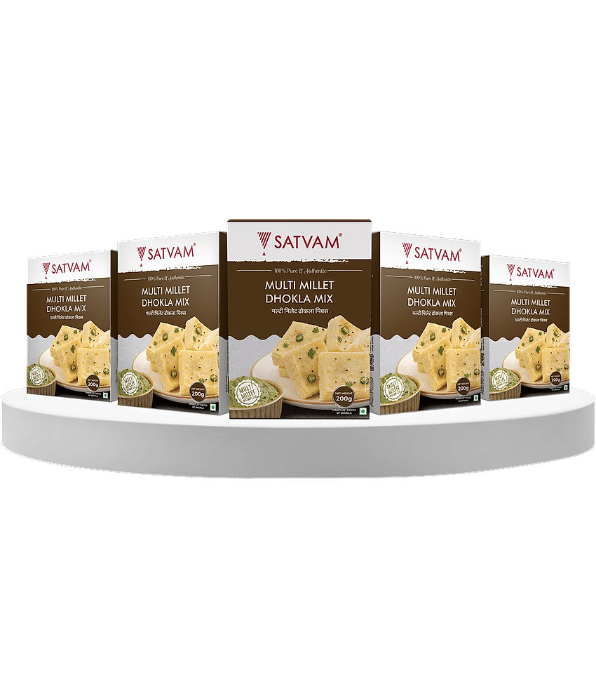SATVAM Millet Dhokla Instant Mix Instant Mix 1000 gm Pack of 5