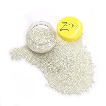 Brand Zero Micro Pearls - White- 1.5 mm - 20 Grams Jar