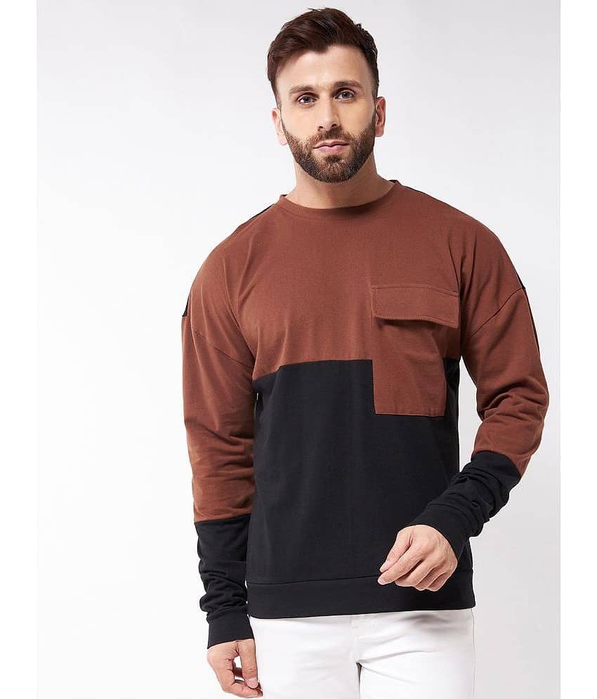 Gritstones Pack of 1 Cotton Blend Oversized Fit Men's T-Shirt ( Maroon )