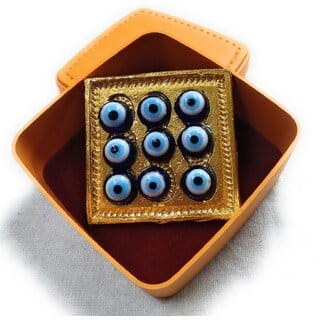 Sampurn Nazar Dosh Suraksha Kavach (Evil Eye Protection) Yantra in Gold Plated for Home, Office  Shop