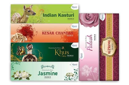 Flourish Fragrance Premium Incense Sticks, Combo Pack of 6