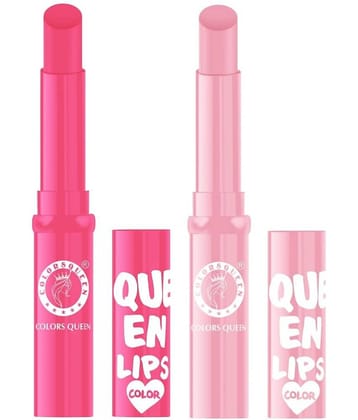 Colors Queen Queen Lips Color Lip Balm For Dry Chapped Lips (Fall In Love & Fresh Morning)