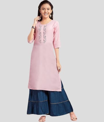 Aarika Girls Cotton Kurta and Sharara Set ( Pack of 1 , Pink )