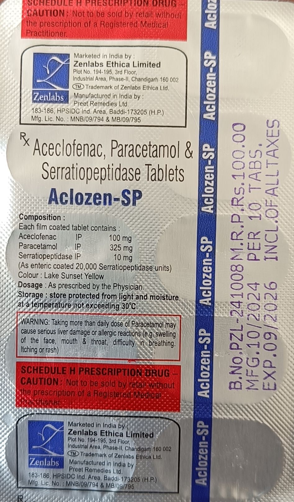 Aclozen-SP Tablet