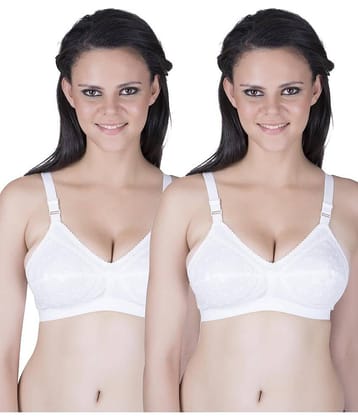 Eve'S Beauty White Cotton Bra