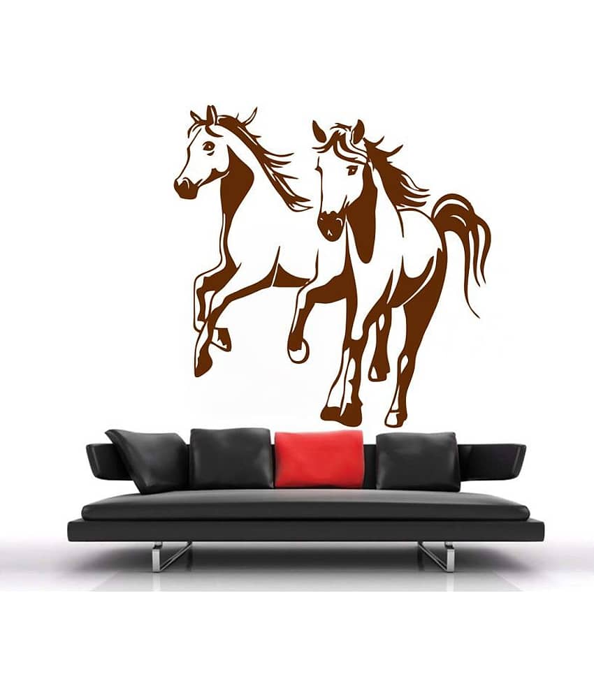 Decor Villa Running Horse PVC Wall Stickers