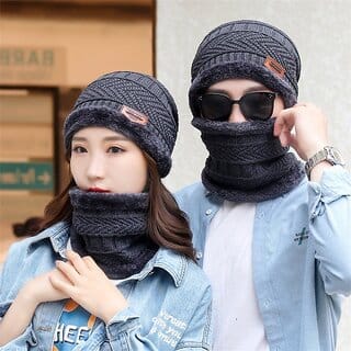 Eastern Club Unisex Grey Woolen Winter Cap (Pack of 2)