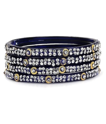 Designer Bridal Glass Bangle/ Kada Set For Party, Marriage, And Function, Ornamented, Colorful - None