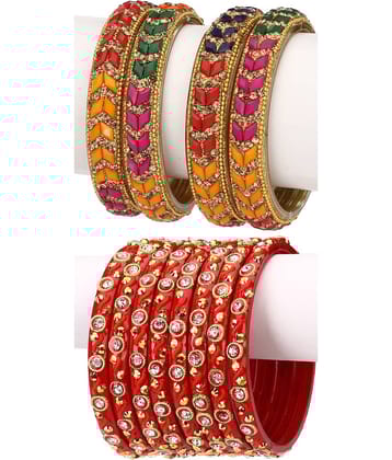 Somil Designer Wedding Fancy Glass Bangle Set For Party, Marriage, Function And Daily Use