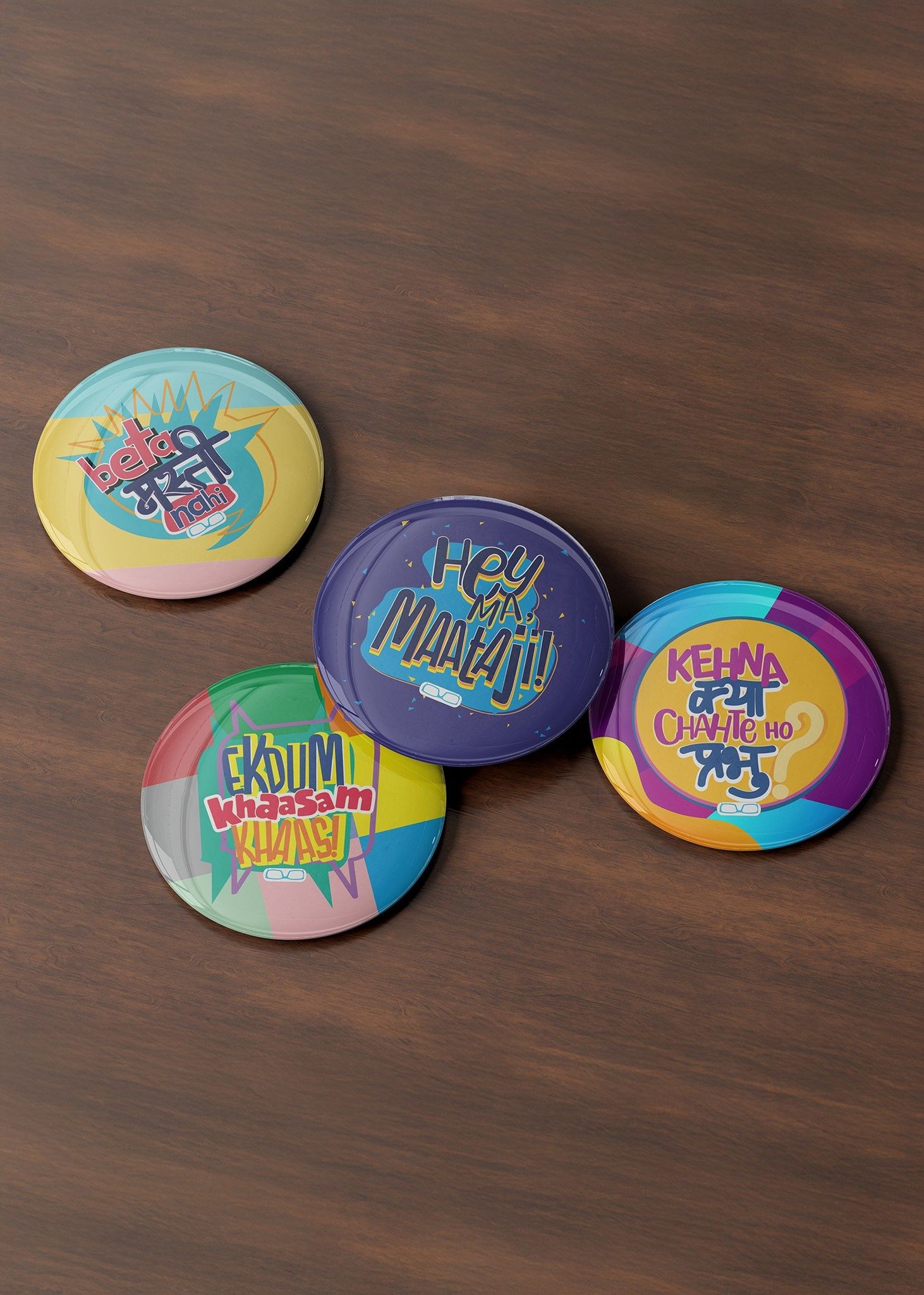 Taarak Mehta Ka Ooltah Chashmah|Button Badges Set of - 4.