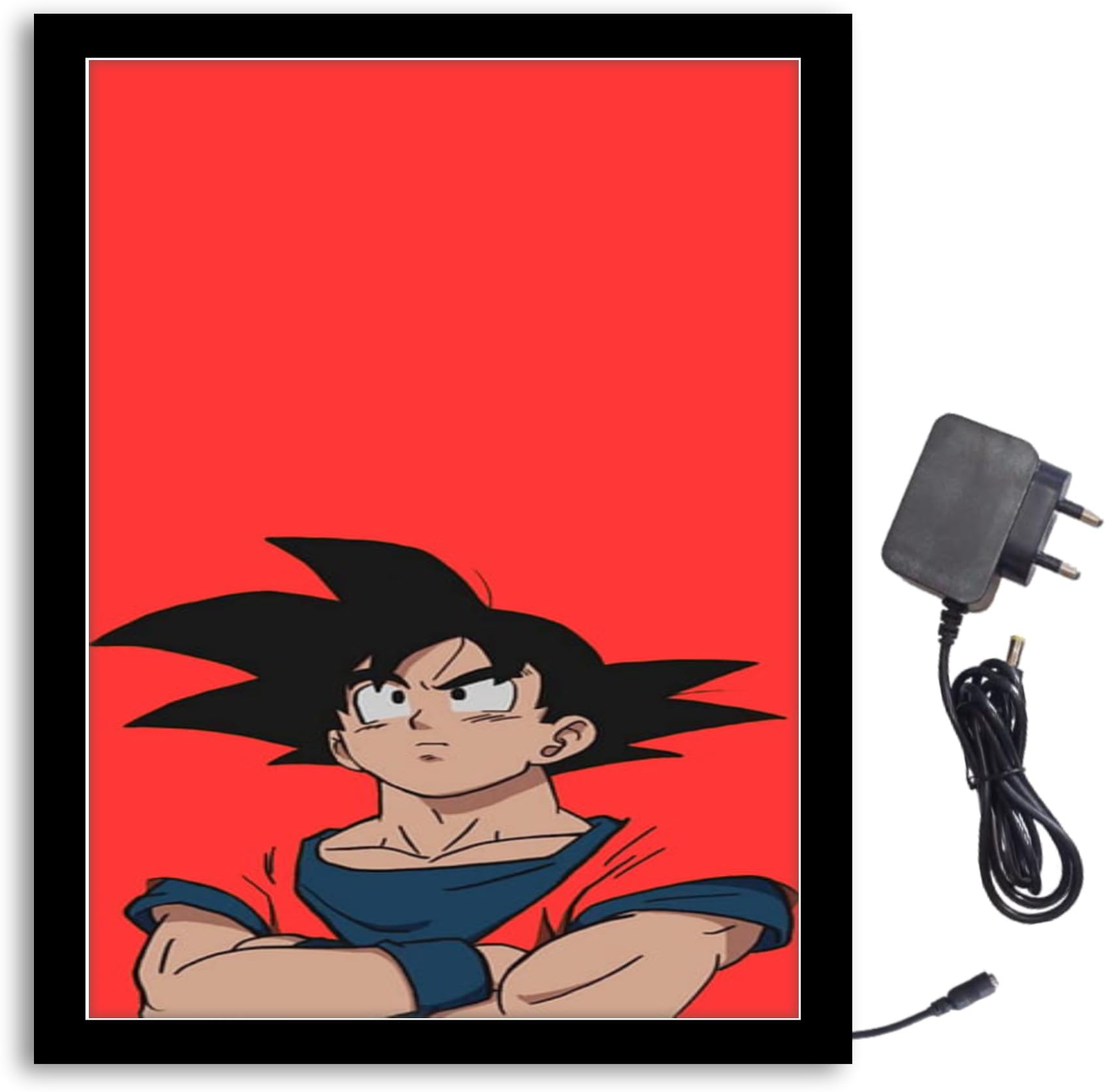 NOKKES Dragonball Z Thinking Light Photo Frame 8X10 inch Led Light photo Frame With Light Adaptor Led Light Photo Frame Black Color Photo Frame_AQW207