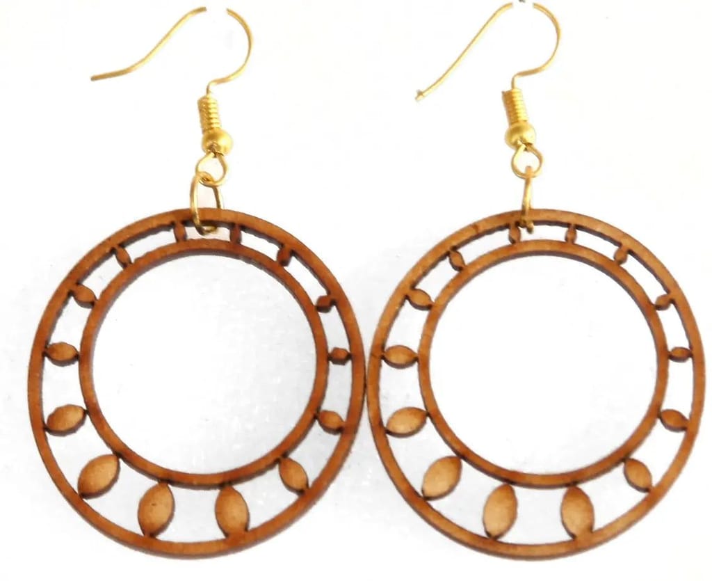 Handcrafted Wooden Earrings Set - 3 Pairs of Unique Designs