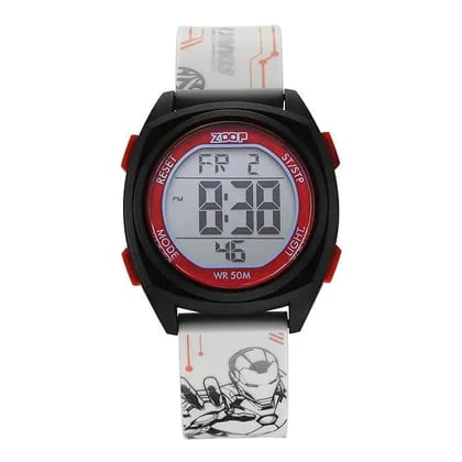 Titan Zoop Marvel Digital Dial Polyurethane Strap with Iron Man Character Watch for Kids | NS16025PP02