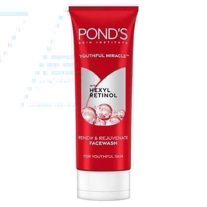 Ponds Youthful Miracle Hexyl Retinol, Renew & Rejuvenate Face Wash 100gm