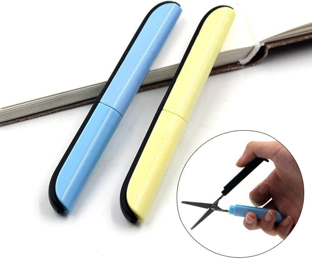 ANSH 2 in 1 Paper Cutter Paper Cutting Scissors Ceramic Blade Pen Mini Folding Scissor Pen Cutter Utility for School Supplies