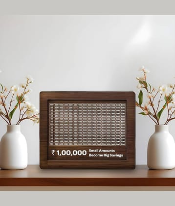 SARVASHVA TRENDS Wood Brown Piggy Bank ( Pack of 1 )