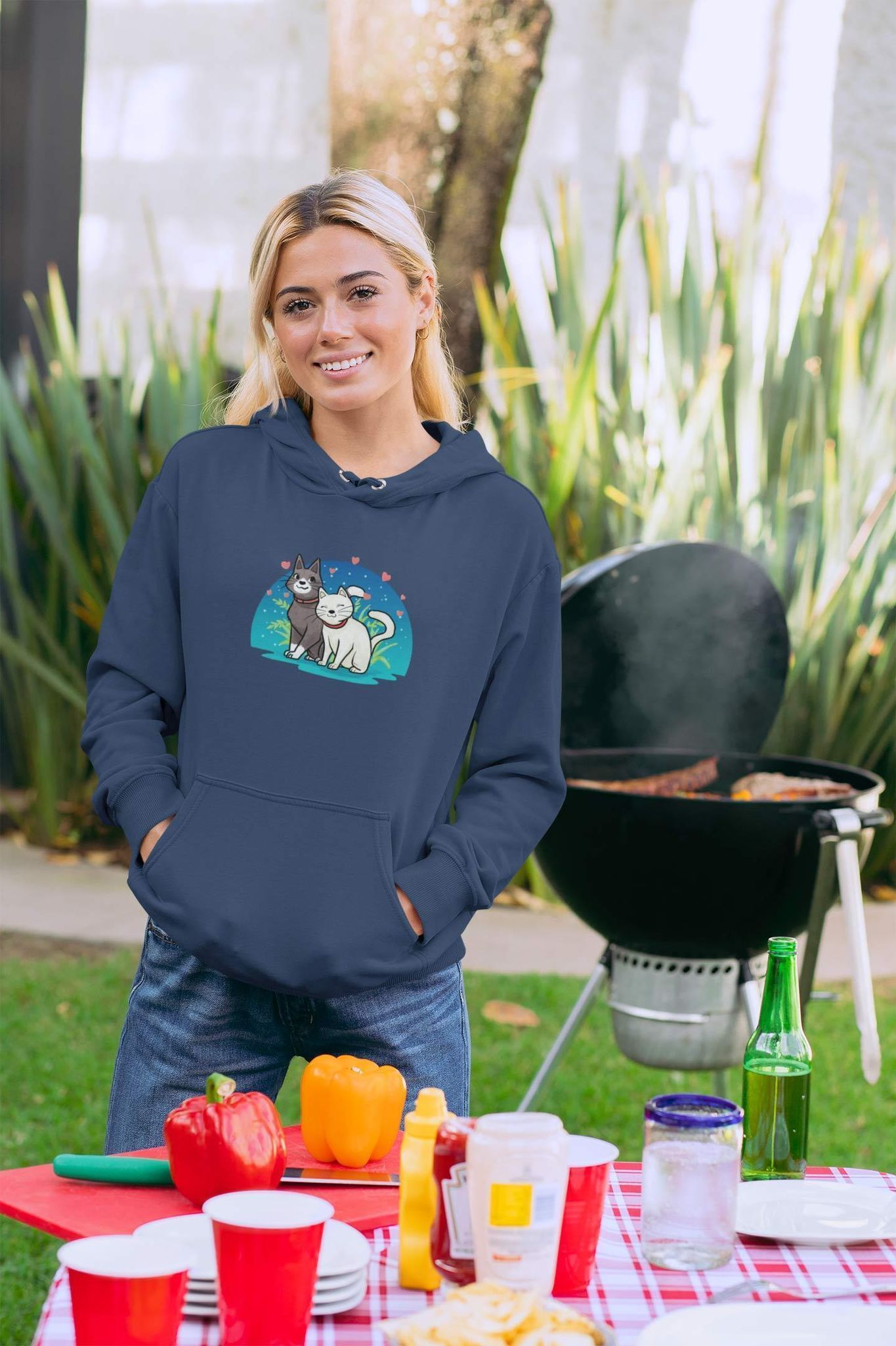 Hoodie (Men) - Pawsitively Adorable Cats (12 Colours)