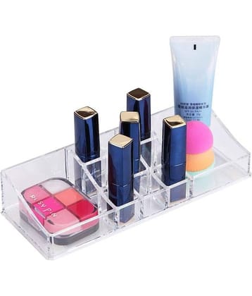 House of Quirk Acrylic 11 Slots Cosmetic Accessories Display Case Jewelry Box Organizer Clear