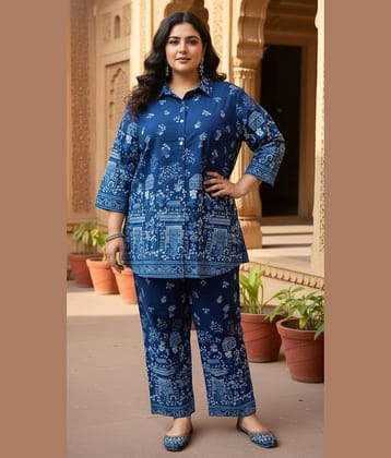Flavia Creation Women Printed Shirt With Trousers Co-Ord Set ( Multicolor )