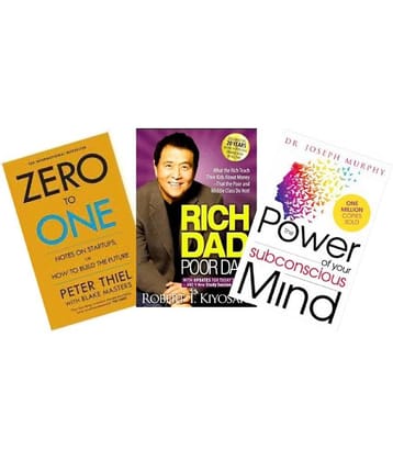 ( Combo of 3 books ) Zero To One + Rich Dad Poor Dad + Power of Subconscious Mind