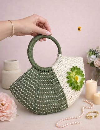 Floral Basket Tote Bag in Premium and classic colours.