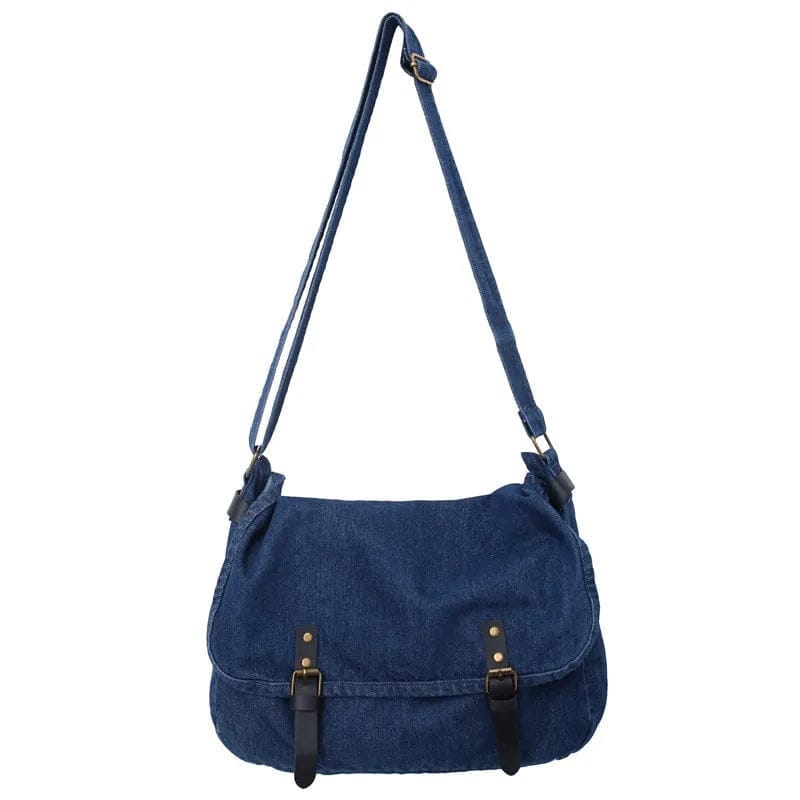 New Fashion Multi Functional Large Capacity Lady Women Street Denim Jeans Canvas Girl Tote Bag Hardware Tote Crossbody Bag