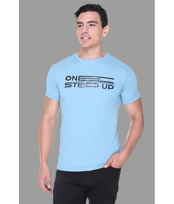 RF RAVES - Aqua Blue Polyester Regular Fit Men's T-Shirt ( Pack of 1 )
