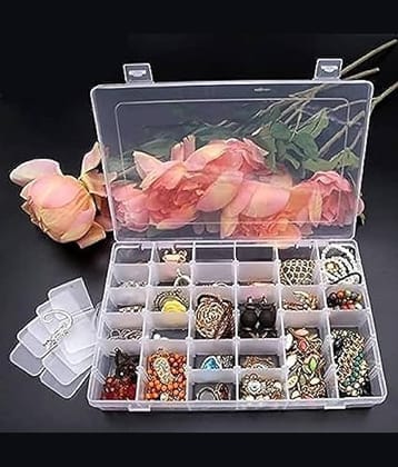 Plastic 36 Compartment Make Up/Stationery/Jewellery/Rubber Multi Purpose Storage Box Set Of 1 PICS