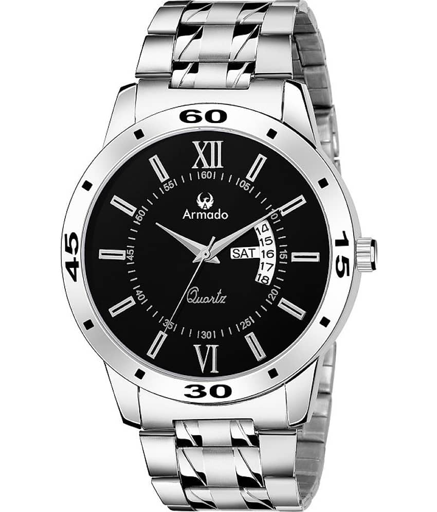 Armado 101-Balck day&date Stainless Steel Analog Men's Watch
