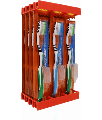 aquawhite Deep clean with hygiene cap Toothbrush Pack of 12