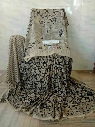 AWESOME LINEN COTTON PRINTED SAREE - 1974