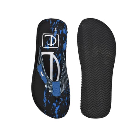 Nextwave Men's Striped Flip Flops, Duarable, Comfortable, Non skid Textured Sole Feet Wellness Scientific Size-7