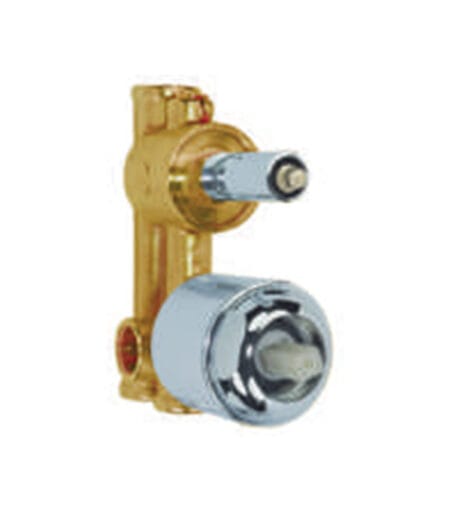 Kolab Bright Gold Exposed Part of Single Lever Concealed Divertor Mixer Push Type