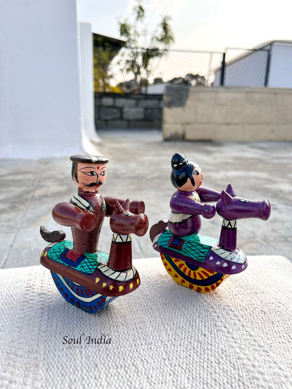 Handcrafted GI TAGGED Etikoppaka Folk Dancers ( Kheelu kudre )