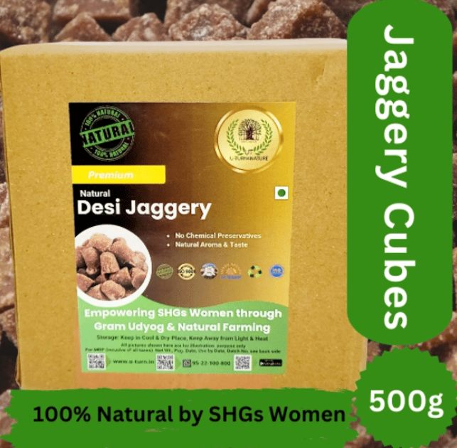 Desi Jaggery Cubes (Gur)  No Sugar Mixed