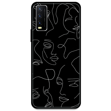 Two Faced - Glossy Metal Silicone Case For Vivo Models-Vivo Y20