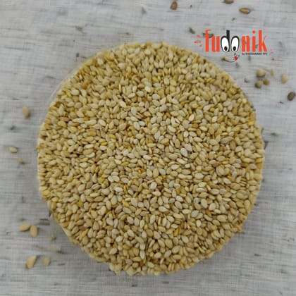 Fudonik White Sesame Seeds (Safed Til) | Natural & Unpolished | Calcium Rich for Cooking & Sweets
