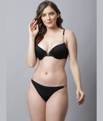 PrettyCat Polyester Women's Bra & Panty Set ( Multicolor )