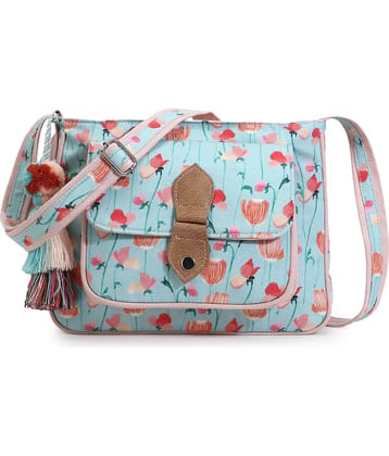 Anekaant Green Cotton Sling Bag