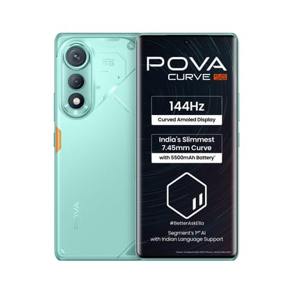 POVA Curve 5G (Neon Cyan, 8GB+256GB) Neon Cyan / 8 GB RAM and 256 GB ROM