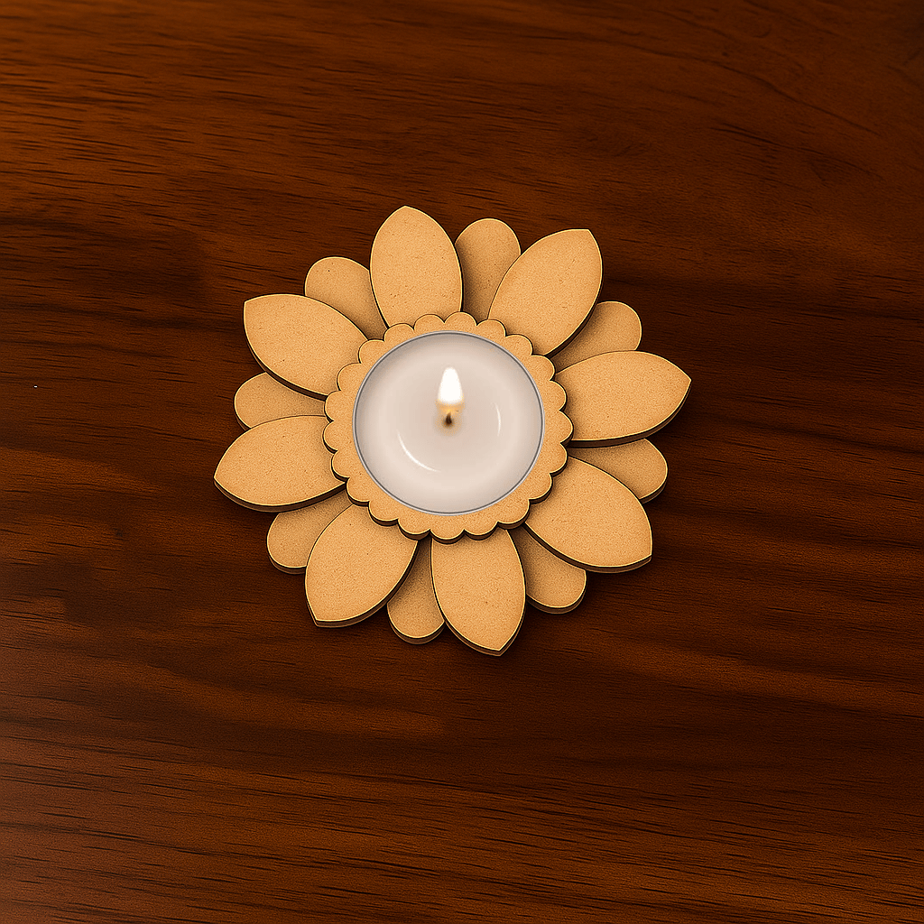 Dbeautify's Daisy Floral MDF Tealight Candle Holder