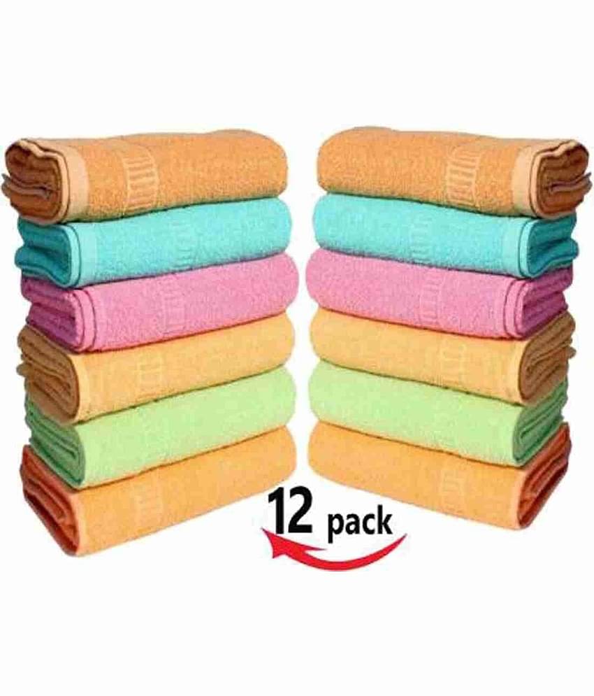 Dyana Core Pack of 6 Cotton 401-450 -GSM Hand Towel ( Multicolor )