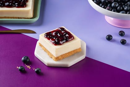 French Blueberry Cheesecake Slice