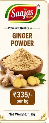 Saajas Foods Ginger Powder (1 Kg) | Aromatic & Pungent | Everyday Cooking
